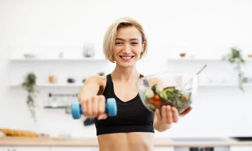 Podopieczna sieci Fit Dietetyk łącząca aktywność fizyczną ze zdrową dietą