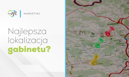 Mapa z lokalizacjami rozważanymi pod otwarcie gabinetu dietetycznego
