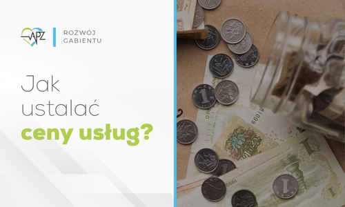 Monety symbolizujące ustalanie cen usług w gabinecie dietetycznym